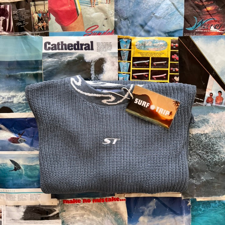 Knit Sweater Pale Blue