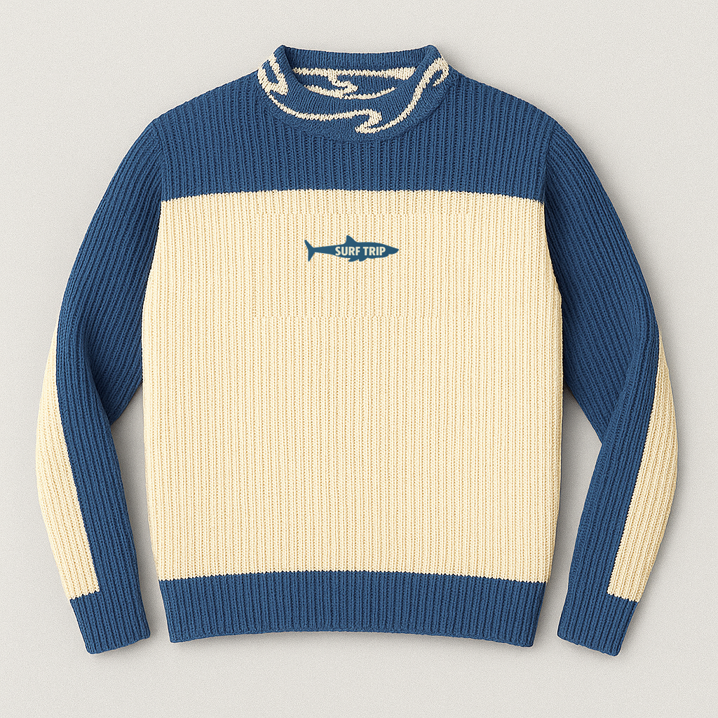 Shark Knit Sweater Navy INFLUENCER ONLY