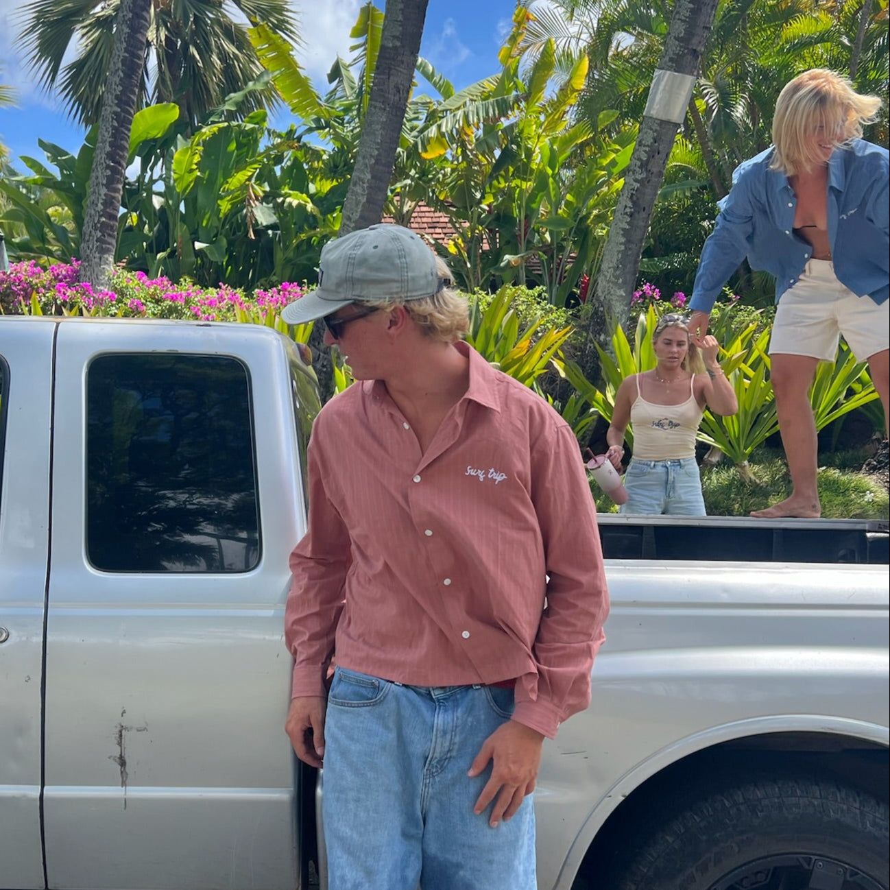 Long Sleeve Button Up Salmon