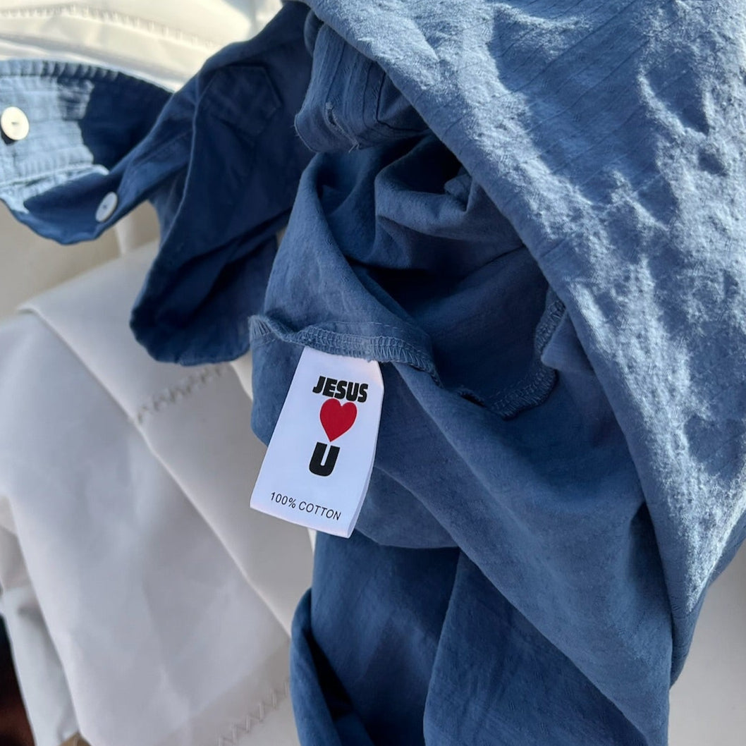 Long Sleeve Button Up Blue