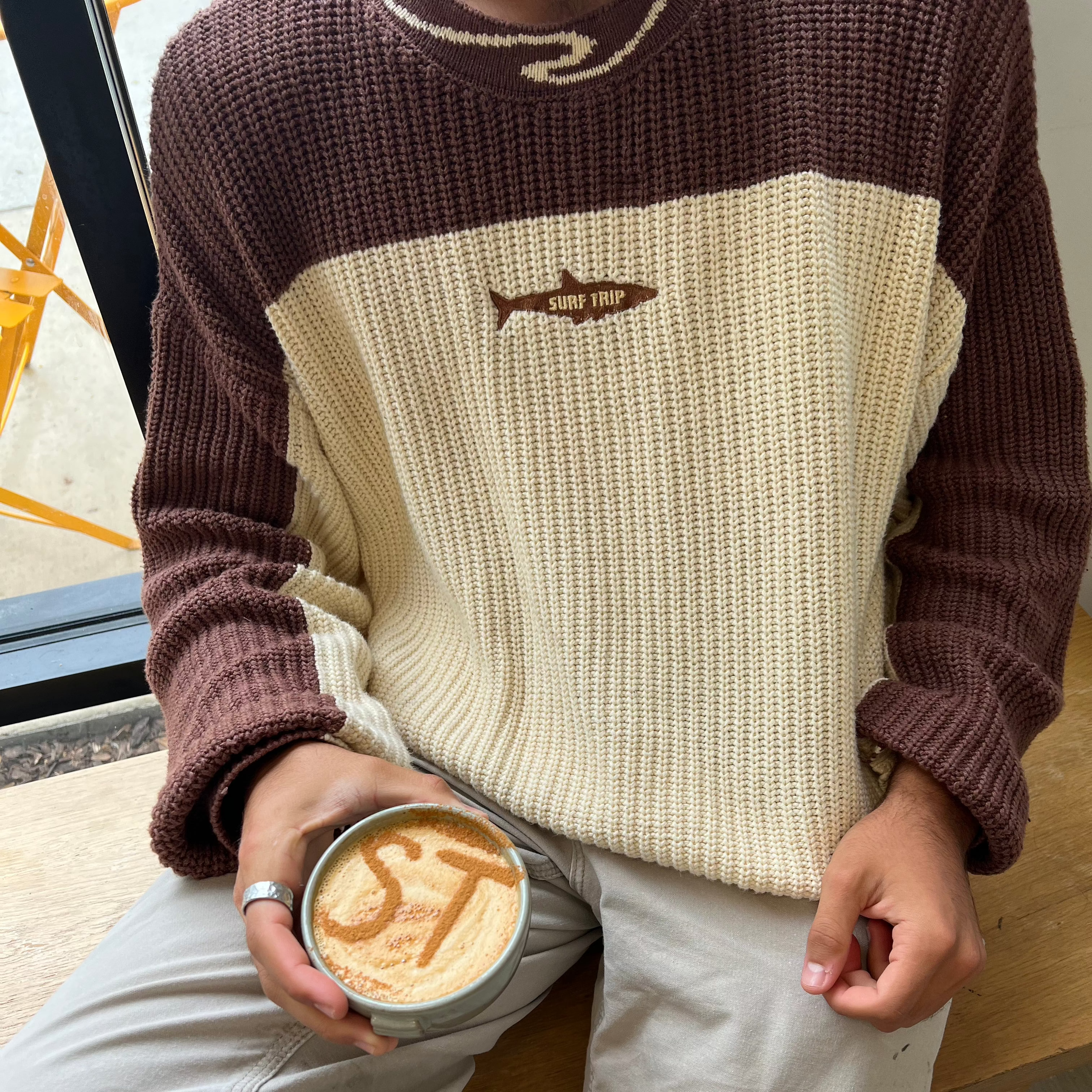 Shark Knit Sweater Brown – Surf Trip Supply Shark Knit Sweater Brown – Surf Trip Supply