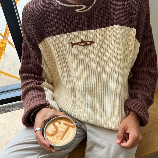 Shark Knit Sweater Brown