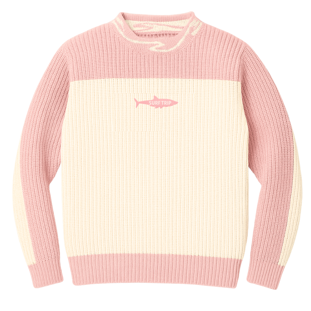 Shark Knit Sweater Pink – Surf Trip Supply Shark Knit Sweater Pink – Surf Trip Supply