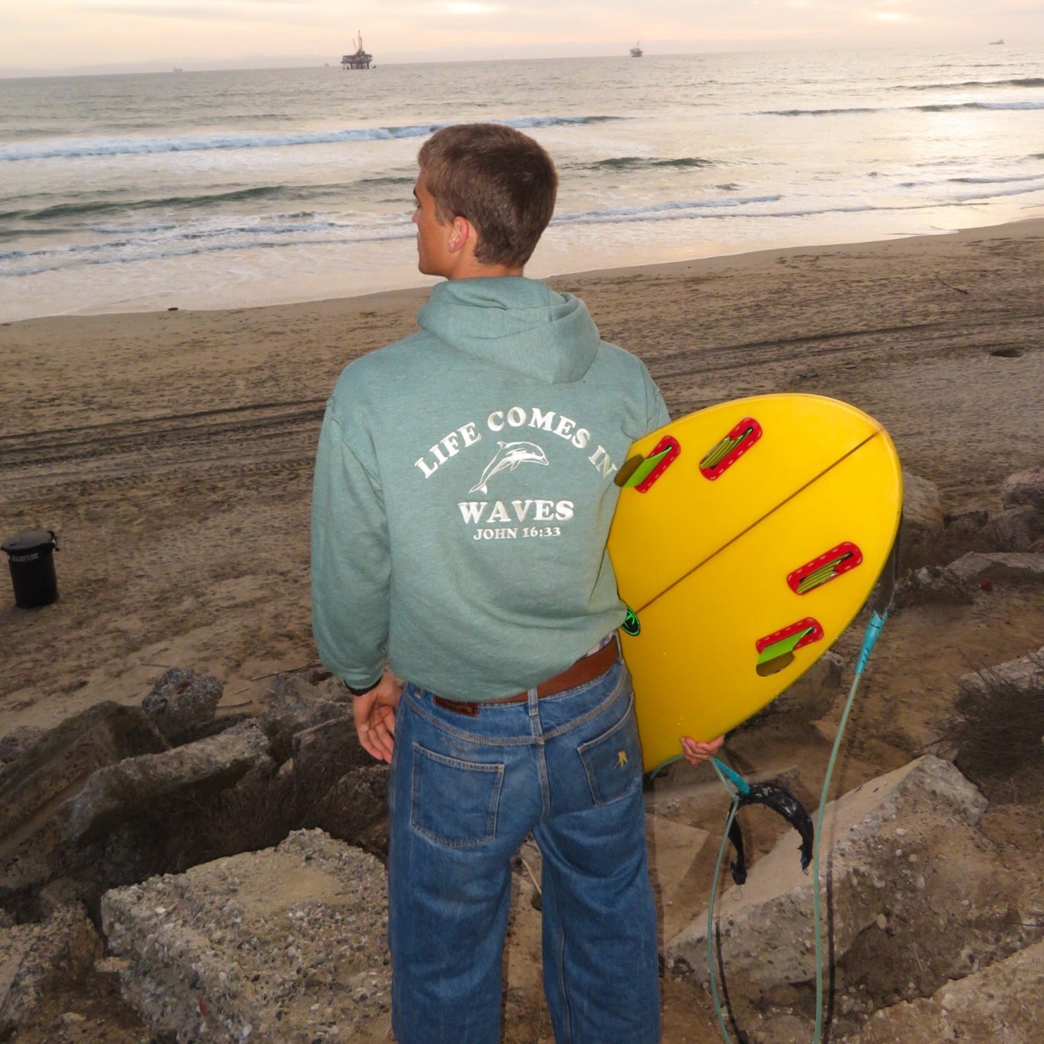 Life Comes In Waves Hoodie - Surf Trip Supply