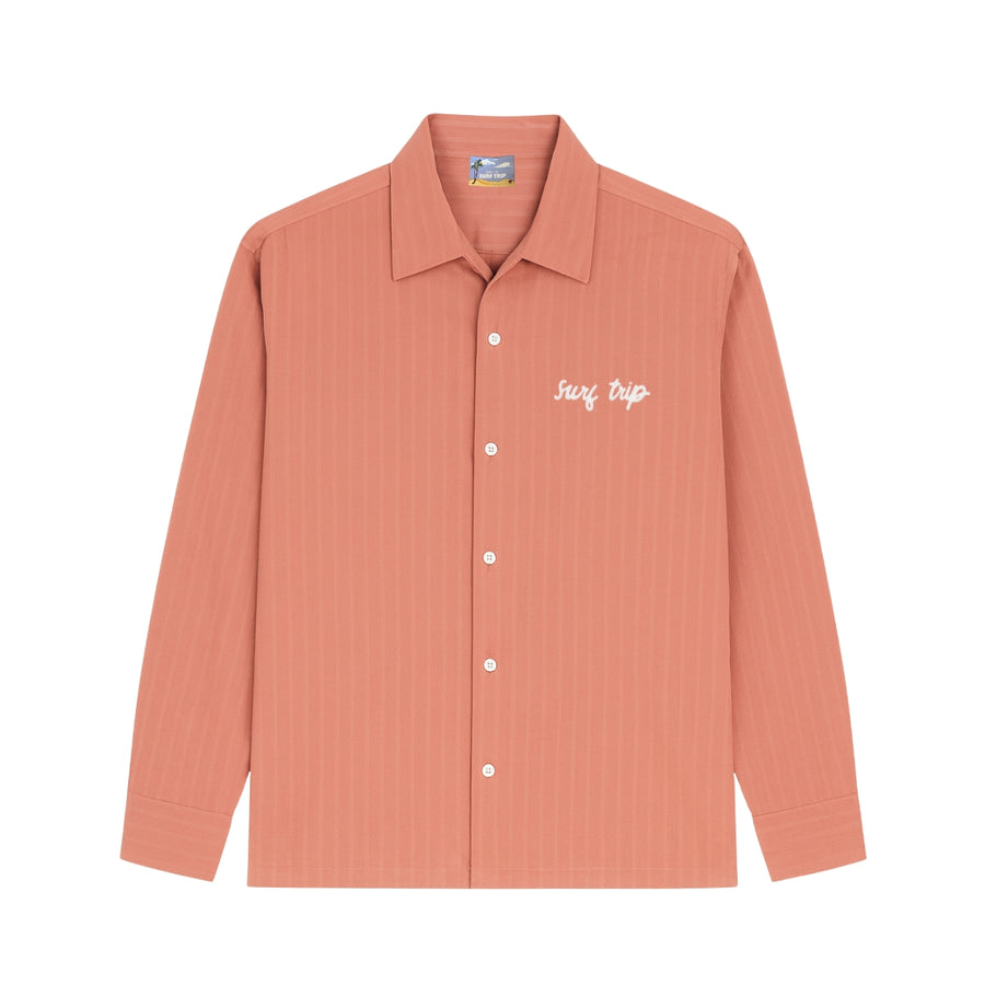 Long Sleeve Button Up Salmon