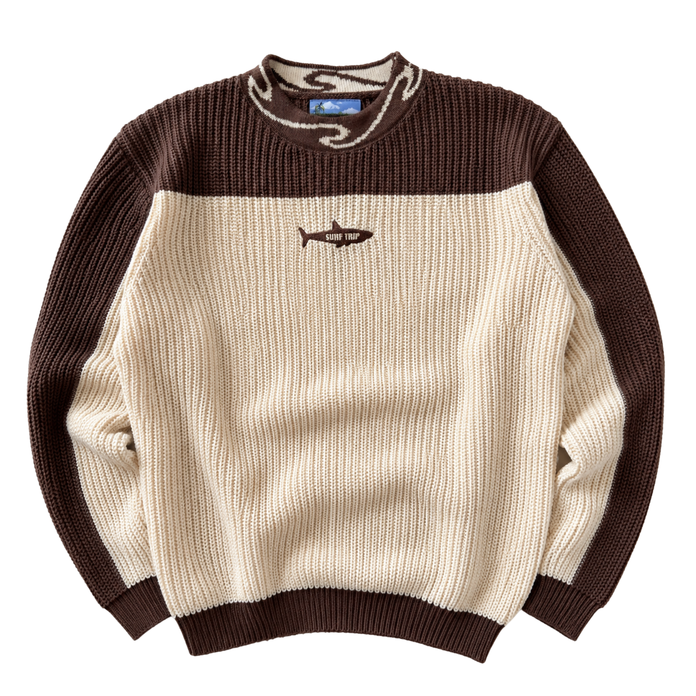 Shark Knit Sweater Brown
