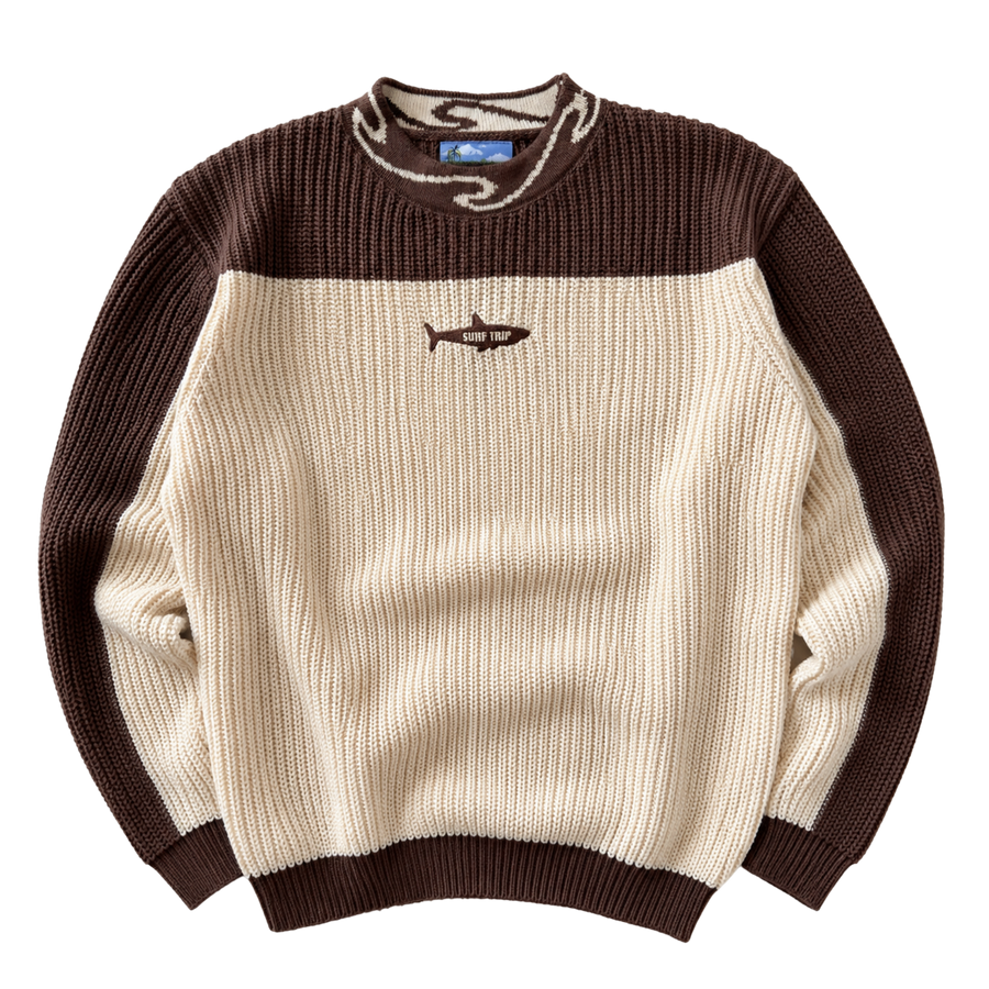 Shark Knit Sweater Brown