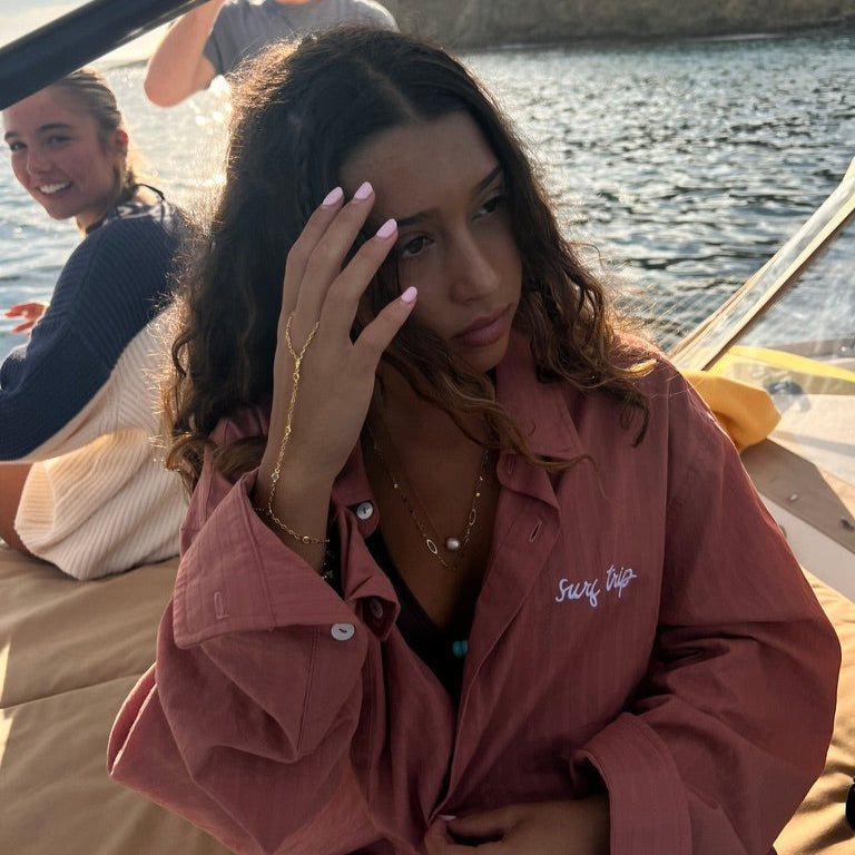 Long Sleeve Button Up Salmon
