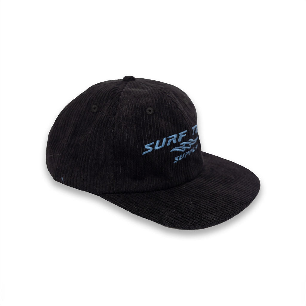 90s Black Corduroy Hat - Surf Trip Supply