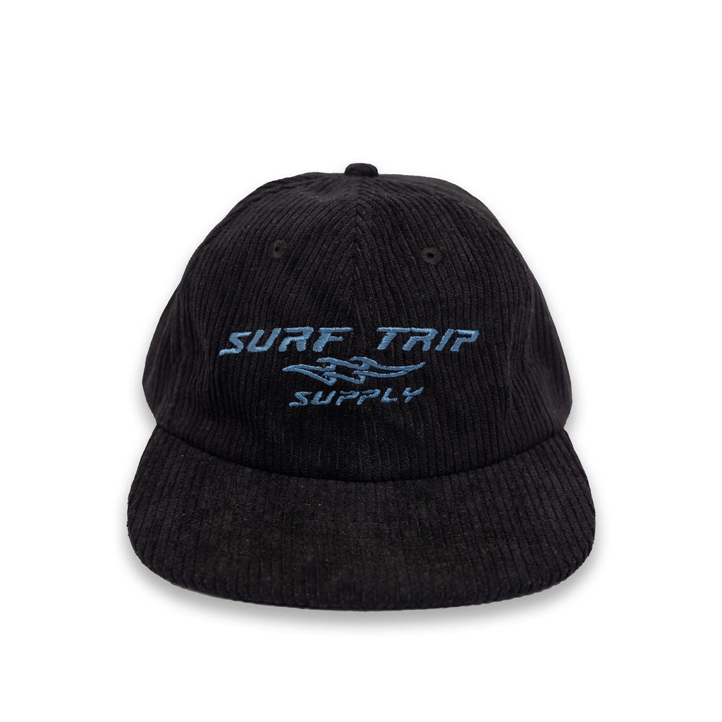 90s Black Corduroy Hat - Surf Trip Supply