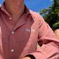 Long Sleeve Button Up Salmon