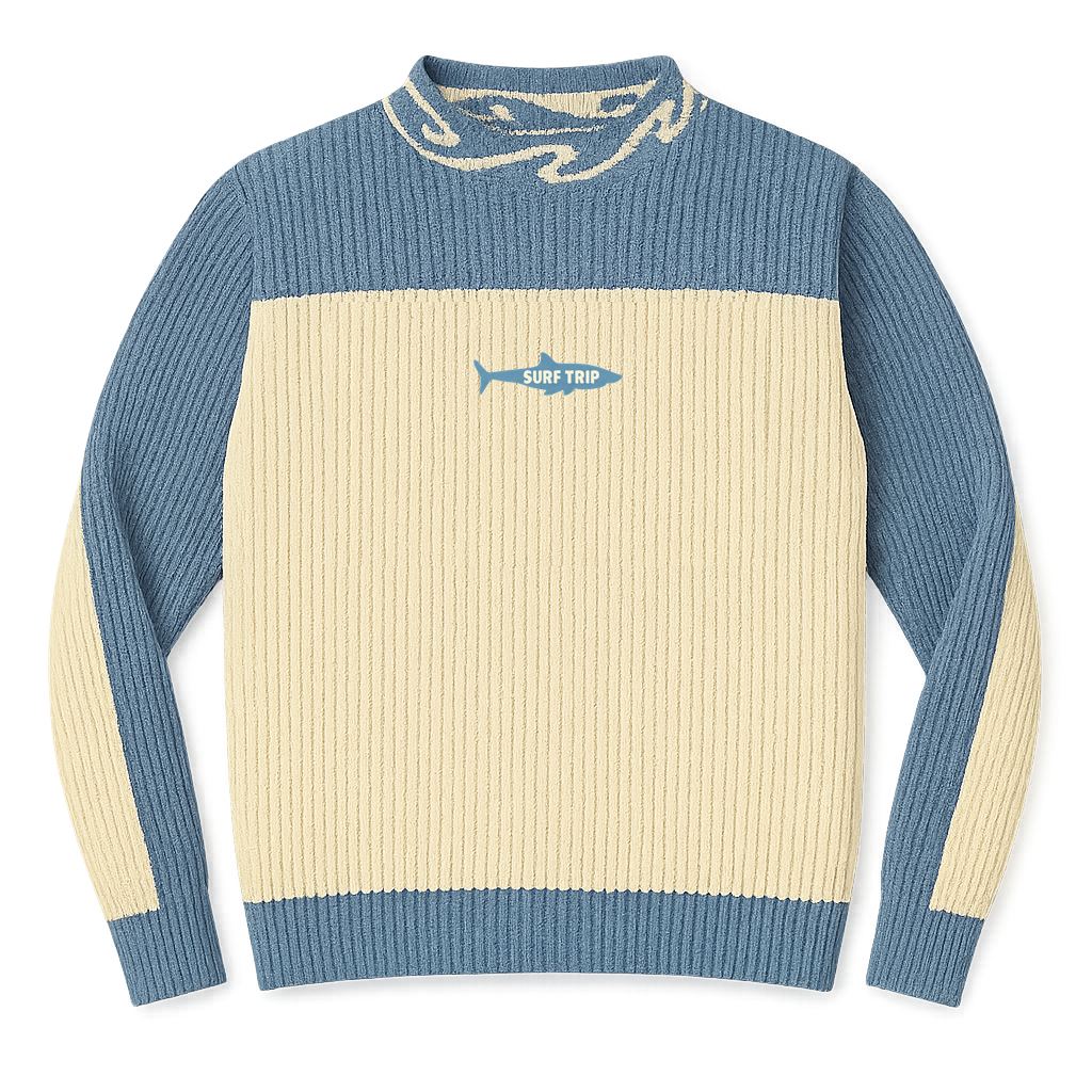 Shark Knit Sweater Sky Blue