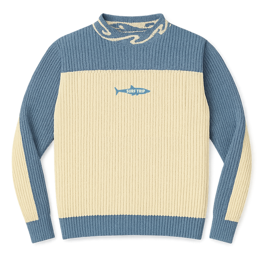 Shark Knit Sweater Sky Blue