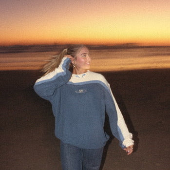 Dolphin Knit Sweater Blue