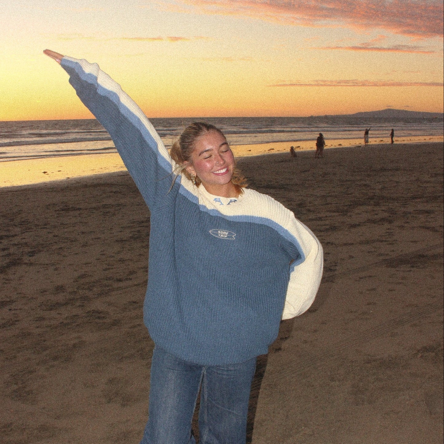 Dolphin Knit Sweater Blue