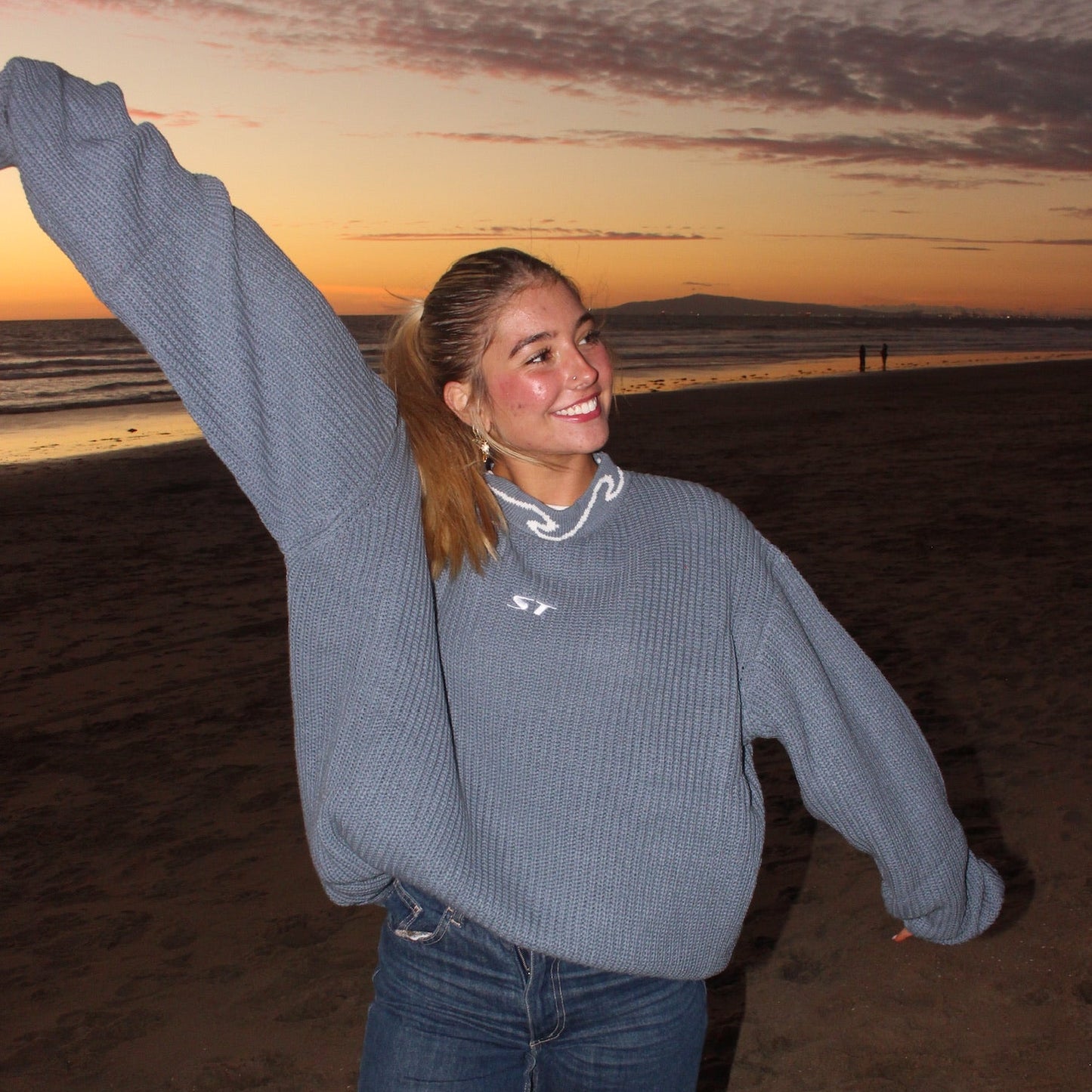 Knit Sweater Pale Blue