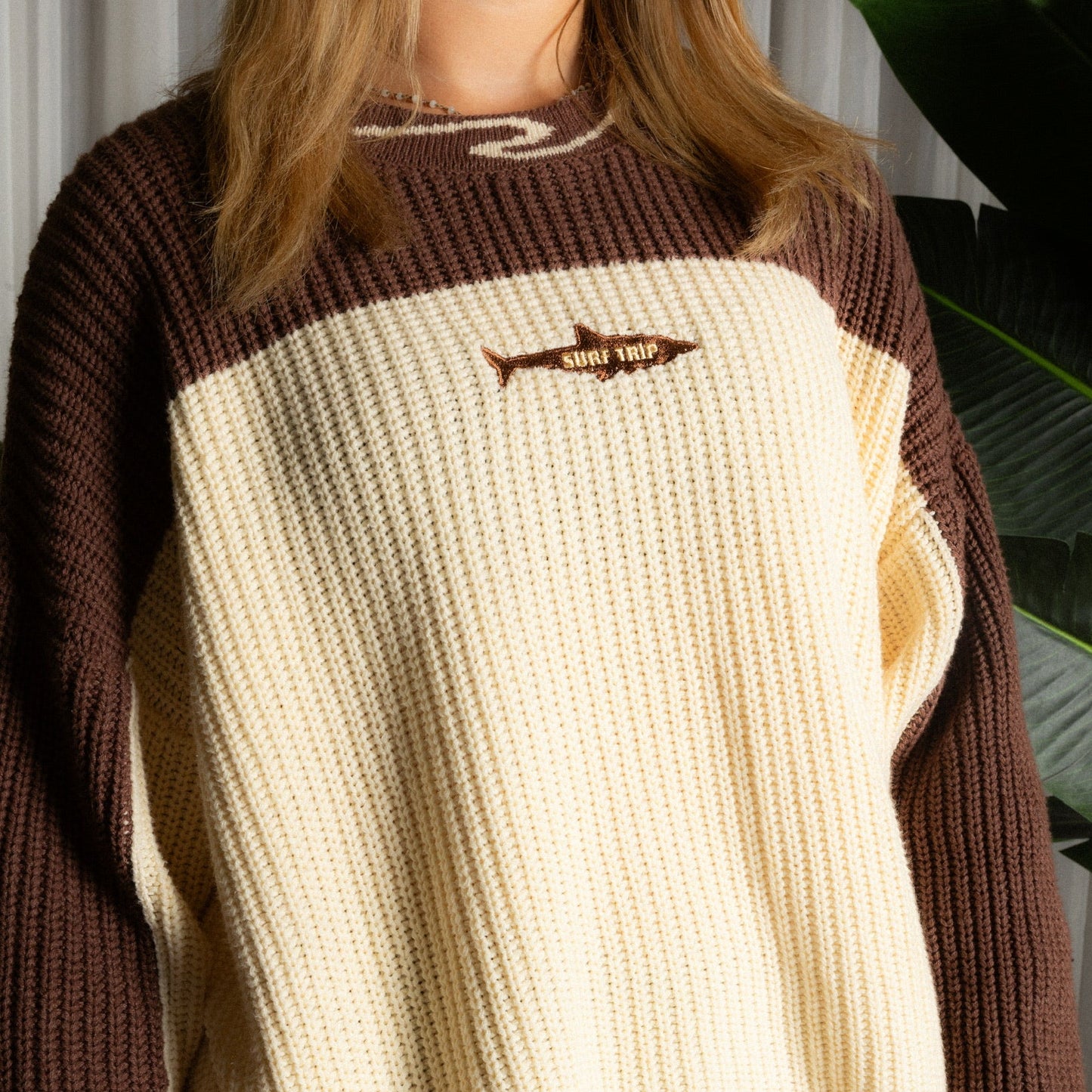 Shark Knit Sweater Brown