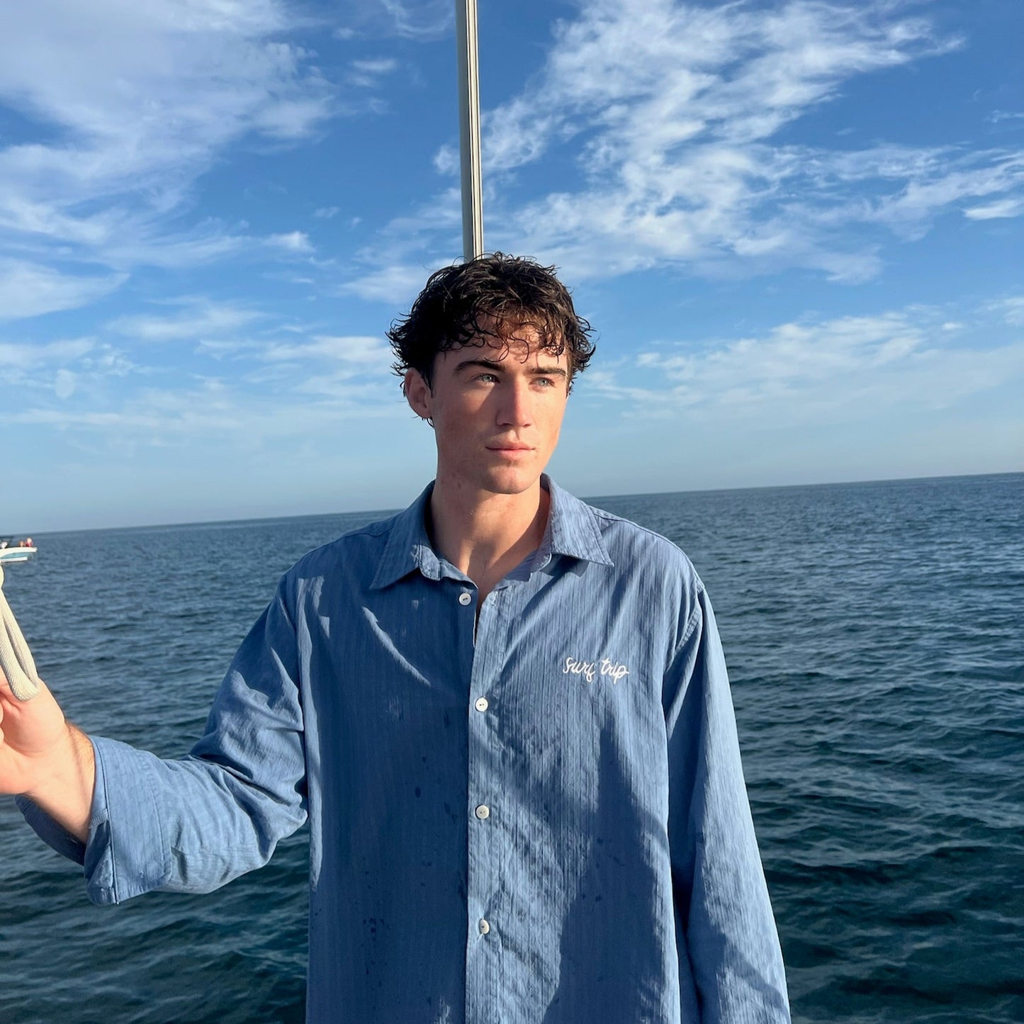 Long Sleeve Button Up Blue