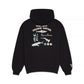 Shark Embroidered Hoodie Black - Surf Trip Supply