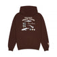 Shark Embroidered Hoodie Brown - Surf Trip Supply