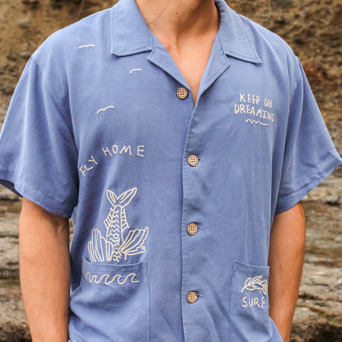 Yacht Day Button Up Blue - Surf Trip Supply