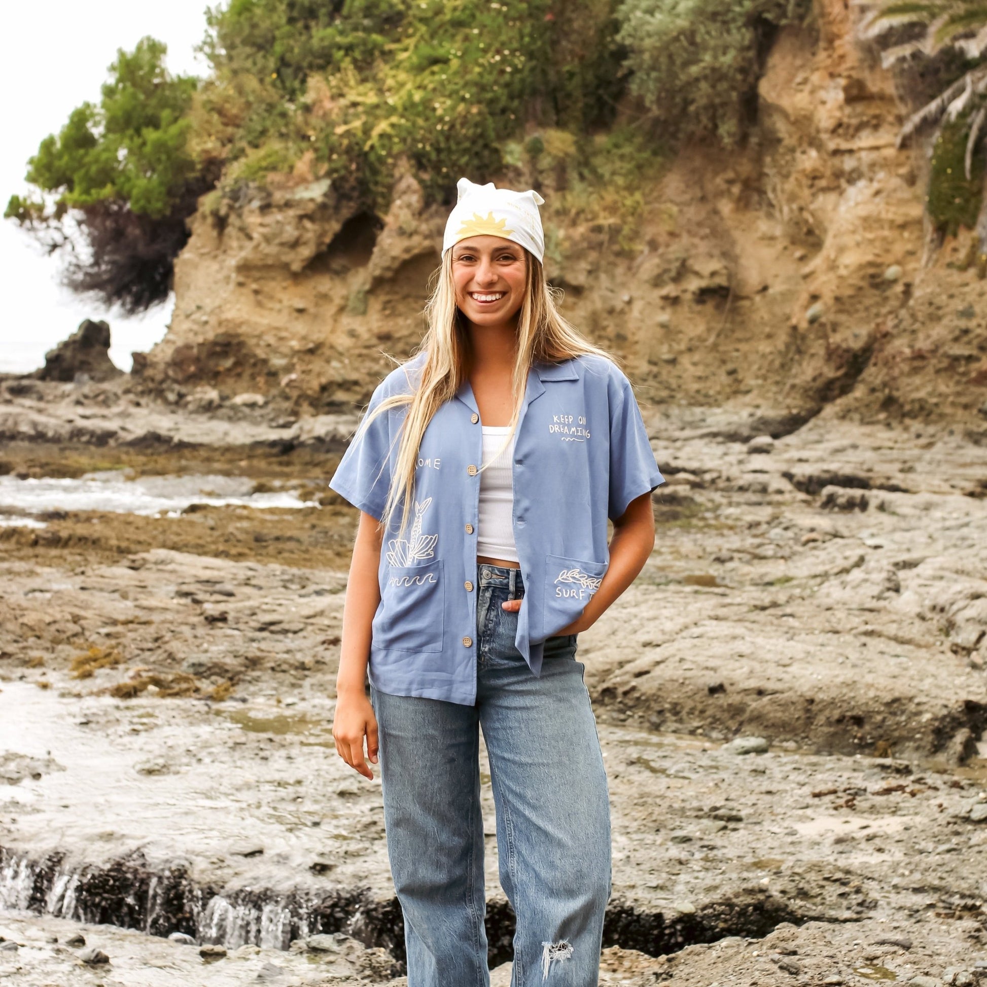 Yacht Day Button Up Blue - Surf Trip Supply