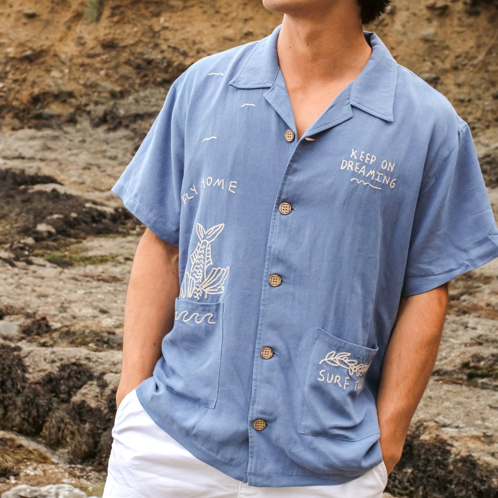 Yacht Day Button Up Blue - Surf Trip Supply