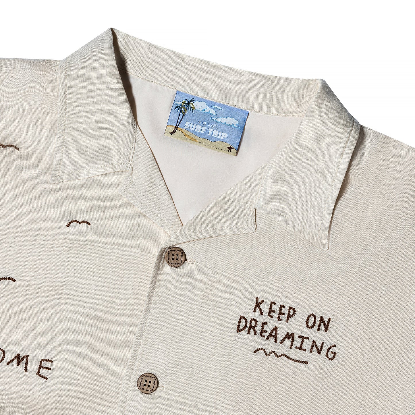 Yacht Day Button Up Cream - Surf Trip Supply